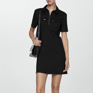 new with tags! Black pol-neck dress from Mango